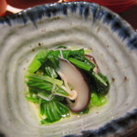 銀座うち山 - 鯛茶漬けセットの”お浸し” H26.11