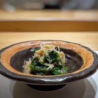 鮨まつうら - ズワイガニと菜の花、柚子