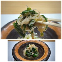鮨まつうら - ズワイガニの旨味、菜の花の軽い苦みも上手に取り除かれ円やかで優しいお味付けで美味しいですね。