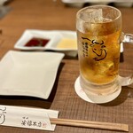肉のひぐち直営焼肉 安福 - ウーロン茶