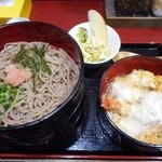 萬寿庵 - 天とじ丼(蕎麦3段）980円
