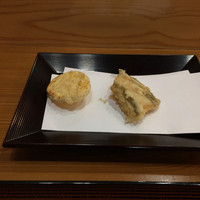 天ぷら 逢坂 - アナゴ、サツマイモ