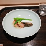 礒田 - 赤貝　うど、うるい、利休麩