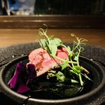 飛騨牛グリルばくろ - ④ 炙り熟成タン、バルサミコソース