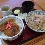 越前和食処 花はす - ソースかつ丼とおろしそば　1,050円 (2014.09)