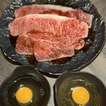 近江うし焼肉 にくTATSU - 焼きすき(極上ロース/赤身)