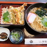 手打 やすえ - 料理写真:たぬきそば+セット天重\1,250(2026/02)