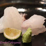 紫長 - お造り ・おにかさご ・あおりいか 