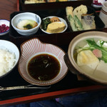 きょう坂 - 湯どうふセット¥1580
リーズナブル！！