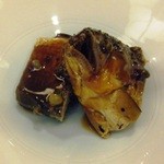 赤坂 詠月 - 子持ち鮎のアップ。良く見るとお目目が・・・(;ﾟДﾟ)