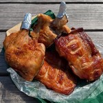 高橋の若どり - 蒸焼き（骨付き）　350円x2 テリ焼き（骨なし）　600円x2