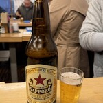 立飲みいこい - サッポロ赤星大瓶　490円