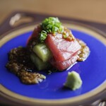 塩とダシ たいち - まぐろのなめこ醬油