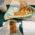 SUBWAY - 料理写真:バジル&えび生ハムポテト ポテトセット
