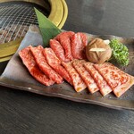 焼肉たらふく - 【名物】黒毛和牛3種盛　￥3,300（税込￥3,630）