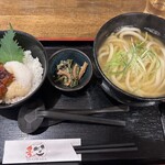 うどん居酒屋 麦笑 - B定食　1000円税込　麺大盛り無料