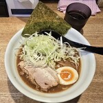 萬馬軒 - 濃厚醤油ネギらーめん。
