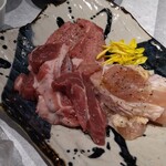 鉄板焼肉とジンギスカンぼんた - 肉3種盛り