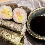 天ぷらと日本酒 明日源 - トロタク細巻