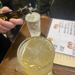 立呑みマルギン - 初手のマルギンハイボール。中々のデカジョッキ