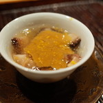 神楽坂 石かわ - 造り(2)　海鼠このわた和へ 2015.2.x