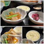 博多海鮮処まんぷく屋 - ◆煮物のお味付けも好みでした。 ◆自家製タルタルには刻み玉葱もたっぷり。