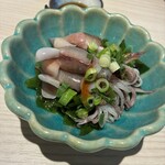 酒呑処 シンメ 新橋 - ホタルイカのしゃぶしゃぶ