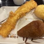 丸亀製麺 - いか天、半熟たまご天、いなり