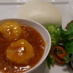 チャイニーズレストラン カレン - 海老チリ＆蒸しパン