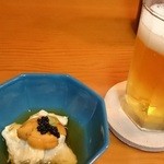 Kanazawa Okuya - お通し 生湯葉とウニとキャビア