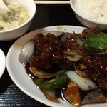 七福家 - 黒酢の酢豚セット
