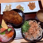 福福茶屋 - 福井名物定食（おろし蕎麦、海鮮丼、ソースカツ丼）