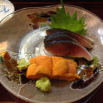 お造り 鯖  雲丹