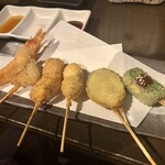 串揚げ＆心意気izakaya あしらい - 串揚げ5本