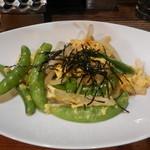 喜喜 - 新玉ネギとエンドウの玉子とじ