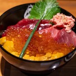 さんぴ - 料理写真:2026.3 特上三色丼（2,800円）生本鮪、雲丹、いくら