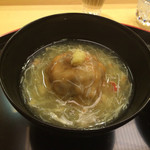 味 ふくしま - 蓮根饅頭、毛ガニ餡かけ。