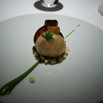 レフェルヴェソンス - 定点～丸ごと火入れした蕪とイタリアンパセリのエミュルション、バスク黒豚のジャンボンセック＆ブリオッシュ