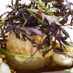 レフェルヴェソンス - ふきよせ～鮟鱇のロティ＆大根、ムール貝、白味噌、辛子水菜、百合根、柚子