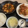 陳記厨房 - マーボー豆腐と鶏唐揚げセット