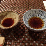 四季の味 哲粋 - 醤油とポン酢にて