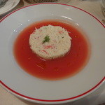 パリのワイン食堂 - ずわい蟹とアボガドのディル・トマトソース