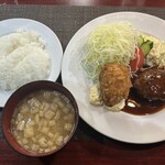 洋食 大吉 - カニクリームコロッケ&ハンバーグ（1800円）