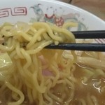 ラーメン幸雅 - 2015年2月　味噌ラーメン麺持ち上げ