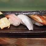 にぎり鮨 魚魚 - ドリンクセットのにぎりずし