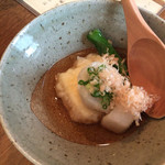 ひとしずく - 揚物。里いもと豆腐の揚出し。