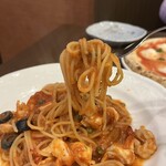 Compo di Girasole - 海老のブッタネスカソーススパゲティ　アップ