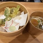 乳頭温泉郷 妙乃湯 - 山菜天ぷらと稲庭うどん
