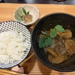 乳頭温泉郷 妙乃湯 - 山菜の吸い物とあきたこまち