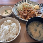やよい軒 - 大豆ミートのしょうが焼き定食 860円